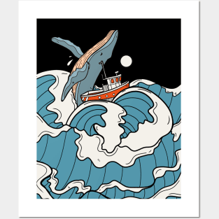 The choppy ocean waves Posters and Art